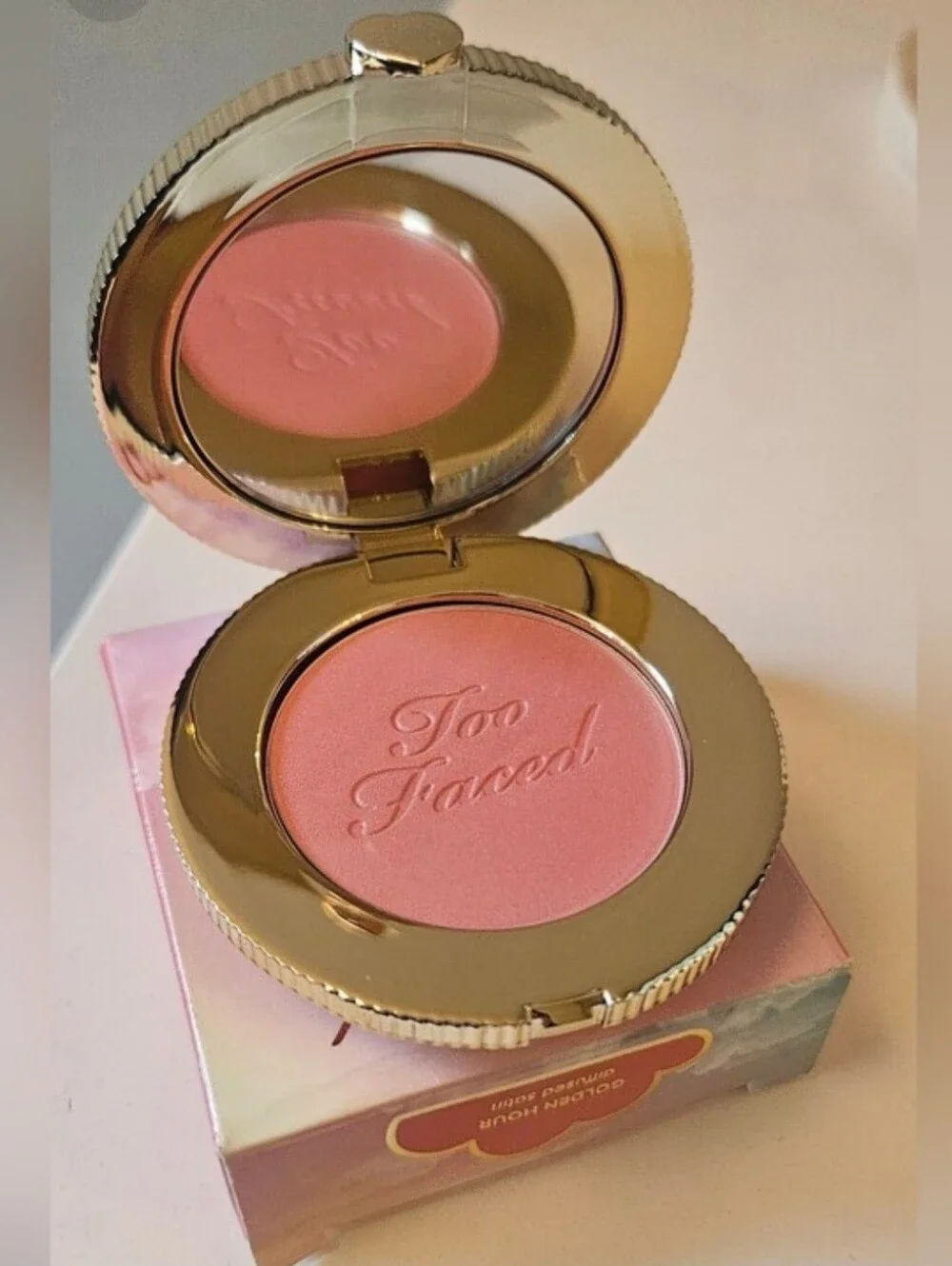 Too Faced Cloud Crush Blush In Golden Hour & an IBY Brush